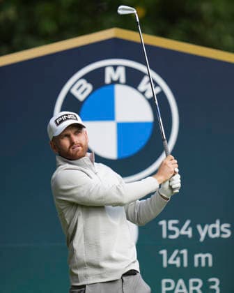 VIRGINIA WATER, ENGLAND - SEPTEMBER 17: Daniel Gavins (ENG) plays from the 2nd tee during Round 1 at the BMW PGA, Golf Herren Championship at Wentworth Golf Club, Virginia Water on September 17, 2026 in Surrey, England The BMW PGA Championship