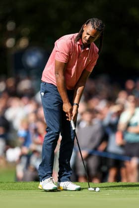 RECORD DATE NOT STATED 16th September 2026; Wentworth Golf Club, Virginia Water, Surrey, England; DP World Tour Golf, BMW PGA, Golf Herren Championship, Pro Am; Senior Power Unit Assembly Technician at Red Bull Racing Calum Nicholas plays a shot at the 15th hole HenningxVonxJagow