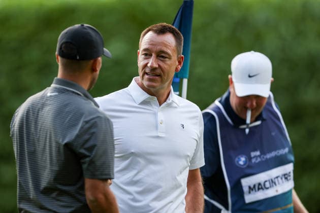 RECORD DATE NOT STATED 16th September 2026; Wentworth Golf Club, Virginia Water, Surrey, England; DP World Tour Golf, BMW PGA, Golf Herren Championship, Pro Am; John Terry, former England football captain at the 17th hole HenningxVonxJagow