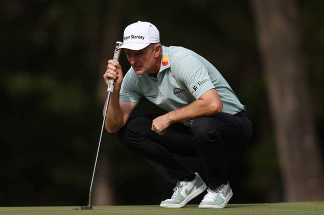 BMW PGA, Golf Herren Championship 2026 - Day One SURREY, ENGLAND, SEPTEMBER 17: Justin Rose of England on the green during The DP World Tour BMW PGA Championship Day One at Wentworth Golf Club, Virginia Water, Surrey, England, on September 17. (Photo by Daniel Weir) Surrey Wentworth Golf Course England Copyright: xDanielxWeir SportsxPressxPhotox Sportspressphoto_SPR233418