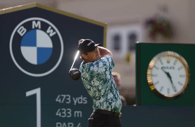BMW PGA, Golf Herren Championship 2026 - Day One SURREY, ENGLAND, SEPTEMBER 17: Patrick Reed of United States Of America tees off on the 1st hole with a driver during The DP World Tour BMW PGA Championship Day One at Wentworth Golf Club, Virginia Water, Surrey, England, on September 17. (Photo by Daniel Weir) Surrey Wentworth Golf Course England Copyright: xDanielxWeir SportsxPressxPhotox Sportspressphoto_SPR233419