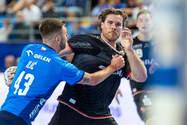 EHF Champions League - Orlen Wisla Plock v MT Melsungen Johannes Golla, Zoran Ilic during the match EHF Champions League Men match between Orlen Wisla Plock and MT Melsungen in Plock, Poland on September 17, 2026 Plock Poland  Copyright: xAndrzejxIwanczukx originalFilename:iwanczuk-ehfchamp260917_npQgw.jpg