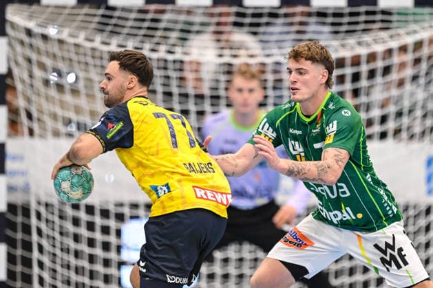 Göppingen, Germany, September 17, 2026 Dani Baijens of Rhein Neckar Löwen and Victor Kloeve of FRISCH AUF Goeppingen in a one-on-one battle during the Opel Handball Bundesliga match between FRISCH AUF Goeppingen and Rhein Neckar Löwen at the EWS Arena on September 17 September 2026 in Göppingen, Germany. Photo by Harry Langer, DeFodi Images. Göppingen, Germany, September 17, 2026: Dani Baijens of Rhein Neckar Löwen and Victor Kloeve of FRISCH AUF Göppingen battle for the ball during the Opel Handball Bundesliga match between FRISCH AUF Göppingen and Rhein Neckar Löwen at the EWS Arena on September 17, 2026 in Göppingen, Germany Photo by Harry Langer, DeFodi Images Photo by Harry Langer, DeFodi Images