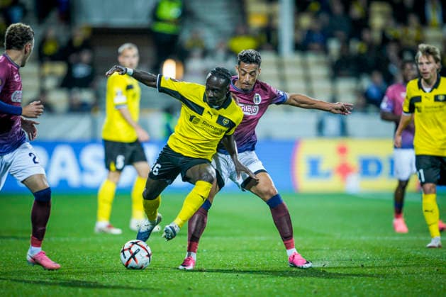 2026–2027 UEFA Europa League: Lillestrøm SCU vs. Torreense, Lillestrøm, September 17, 2026. Lillestrøm’s Winston Robin Yaw Paintsil and SCU Torreense’s Amine Oudrhiri during the UEFA Europa League soccer match between Lillestrøm and SCU Torreense at Arasen. Photo by Stian Lysberg Solum, NTB, Lillestrøm, Norway. EDITORIAL USE ONLY. RESTRICTED USE FOR BETTING COMPANIES  Copyright: xStianxLysbergxSolumx xNTBx
