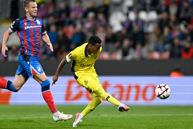 Viktoria Plzen v Royale Union Saint-Gilloise - UEFA Europa League PLZEN, CZECH REPUBLIC - SEPTEMBER 17 : Mofokeng Relebohile midfielder of Royale Union Saint-Gilloise scores a goal during the UEFA Europa League 2026 27 League Phase MD1 match between Viktoria Plzen and Royale Union Saint-Gilloise on September 17, 2026 in Plzen, Czech Republic, 17 09 2026 Plzen Czech Republic  Copyright: xDhax