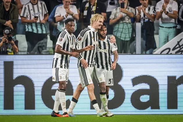 TURIN , 17-09-2026 , Allianz Stadium , season 2026 2027 , Europa League phase , match between Juventus and NEC Nijmegen , picture shows Juventus player Nick Woltemade scores the 3-0 Juventus - NEC  x207187107x Copyright:
