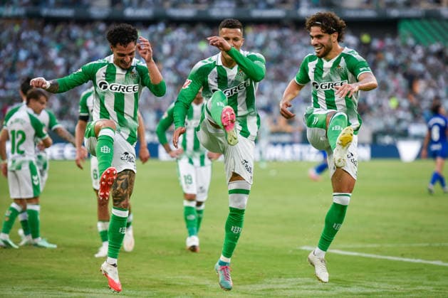 ESP LaLiga EA Sports Real Betis vs. Getafe CF Abdessamad Ezzalzouli of Real Betis scores a goal and celebrates during the LaLiga EA Sports match between Real Betis and Getafe CF played at La Cartuja Stadium in Seville on September 17, 2026, in Spain. Spanish Soccer Copyright: xAgenciaxLOFx