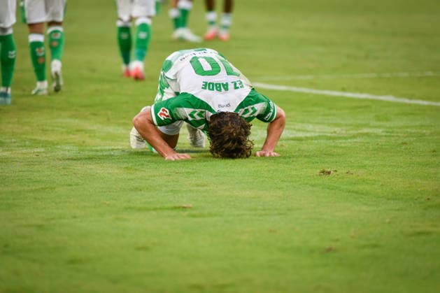 ESP LaLiga EA Sports Real Betis vs. Getafe CF Abdessamad Ezzalzouli of Real Betis scores a goal and celebrates during the LaLiga EA Sports match between Real Betis and Getafe CF played at La Cartuja Stadium in Seville on September 17, 2026, in Spain. Spanish Soccer Copyright: xAgenciaxLOFx