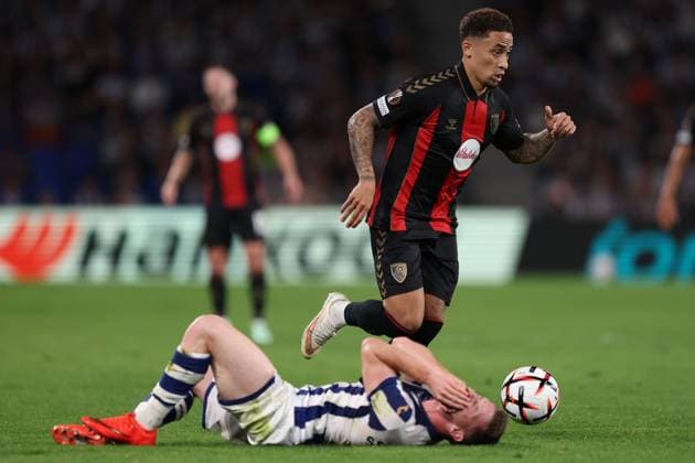 Mikel Oyarzabal of Real Sociedad. Real Sociedad v AFC Bournemouth, UEFA Europa League, Football, Reale Arena, San Sebastian, Spain - 17 Sep 2026San Sebastian Reale Arena Australia  Copyright: xRaddadxJebarah Shutterstockx 17155987br