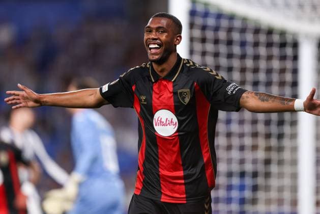 Rayan of Bournemouth celebrates scoring a goal to make the score 2-0. Real Sociedad v AFC Bournemouth, UEFA Europa League, Football, Reale Arena, San Sebastian, Spain - 17 Sep 2026San Sebastian Reale Arena Australia  Copyright: xRaddadxJebarah Shutterstockx 17155987bs