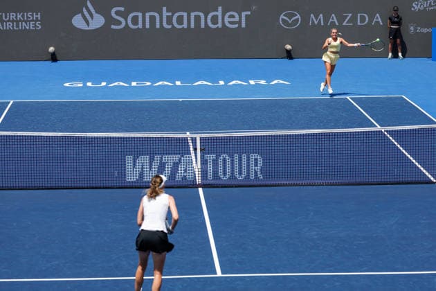 WTA GUADALAJARA OPEN 2026 WTA GUADALAJARA OPEN 2026 CRISTINA BUCSA VS SARA BEJLEK 09 17 2026 GUADALAJARA, JALISCO Action photo of Sara Bejlek of the Czech Republic during a match at the 2026 WTA Guadalajara Open, held at the Centro Panamericano de Tenis in Guadalajara, Jalisco, Mexico. Action photo of Sara Bejlek of the Czech Republic, during a match at the 2026 WTA Guadalajara Open held at the Centro Panamericano de Tenis in Guadalajara, Jalisco, Mexico. PHOTO BY IMAGENSHOP PHOTO AGENCY GUADALAJARA, JALISCO, MEXICO Copyright: xIMAGENSHOPxAGENCIAxFOTOGRAFICAx