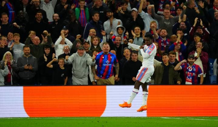Eddie Nketiah of Crystal Palace celebrates scoring a goal after making it 4-0 Crystal Palace v Lech Poznan, UEFA Europa League, Football, Selhurst Park, London, UK - 17 Sep 2026London Selhurst Park United Kingdom  Copyright: xJavierxGarcia Shutterstockx 17155934an