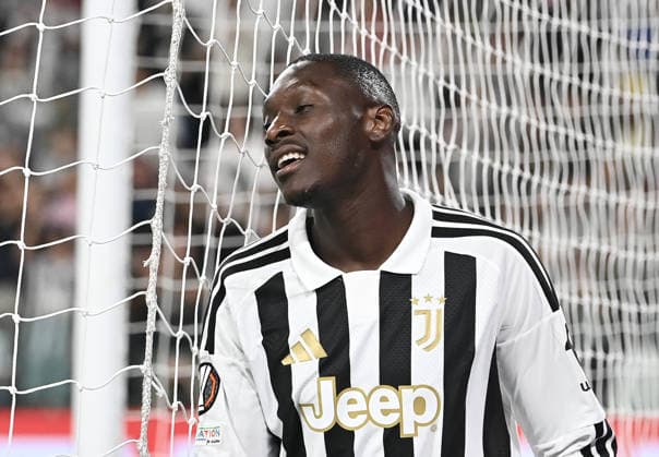 Juventus v NEC Nijmegen - UEFA Europa League TURIN, ITALY - SEPTEMBER 17: Juventus s Randal Kolo Muani reacts during the UEFA Europa League phase football match between Juventus and NEC Nijmegen at the Juventus Stadium in Turin, Italy, on September 17, 2026. Isabella Bonotto Anadolu Turin Italy. Editorial use only. Please get in touch for any other usage.  Copyright: x2026xAnadoluxIsabellaxBonottox