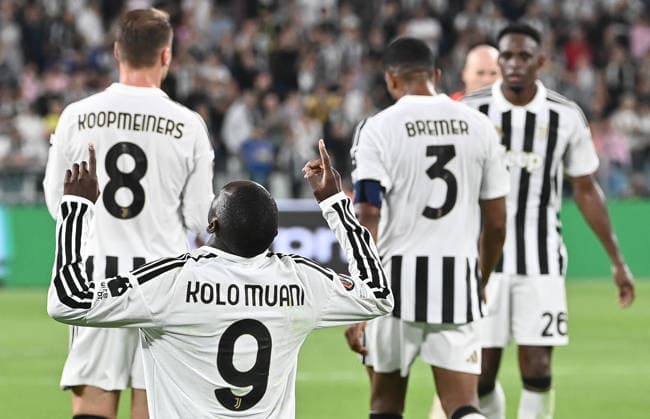 Juventus v NEC Nijmegen - UEFA Europa League TURIN, ITALY - SEPTEMBER 17: Juventus Randal Kolo Muani celebrates after scores his team s fourth goal during the UEFA Europa League phase football match between Juventus and NEC Nijmegen at the Juventus Stadium in Turin, Italy, on September 17, 2026. Isabella Bonotto Anadolu Turin Italy. Editorial use only. Please get in touch for any other usage.  Copyright: x2026xAnadoluxIsabellaxBonottox