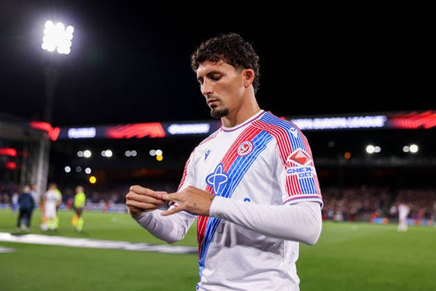 RECORD DATE NOT STATED 17th September 2026; Selhurst Park, London, England; UEFA Europa League Football, Crystal Palace versus Lech Poznan; Yeremi Pino of Crystal Palace before kick off HenningxVonxJagow
