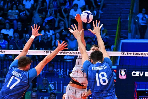 VOLLEYBALL - CEV Eurovolley Men - Italy vs. Slovenia Photo by IPA ABACAPRESS.COM88650595 - SANGUINETTI, Giovanni (Italy) Modena Italy  Copyright: xIPAxSport ABACAx
