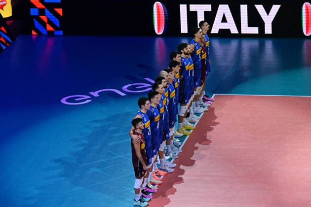 VOLLEYBALL - CEV Eurovolley Men - Italy vs. Slovenia Photo by IPA ABACAPRESS.COM88650597 - Team Italy Modena Italy  Copyright: xIPAxSport ABACAx