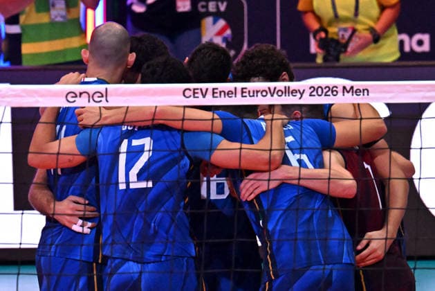 VOLLEYBALL - CEV Eurovolley Men - Italy vs. Slovenia Photo by IPA ABACAPRESS.COM88650601 - Italy s starting six Modena Italy  Copyright: xIPAxSport ABACAx