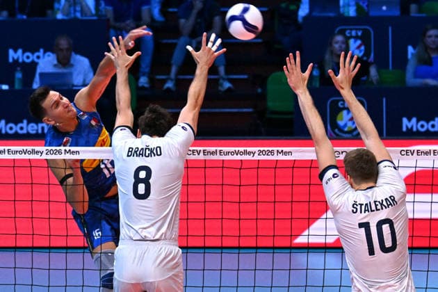 VOLLEYBALL - CEV Eurovolley Men - Italy vs. Slovenia Photo by IPA ABACAPRESS.COM88650607 - ROMANO, Yuri (Italy) Modena Italy  Copyright: xIPAxSport ABACAx