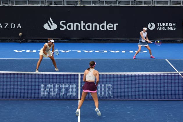 WTA GUADALAJARA OPEN 2026 WTA GUADALAJARA OPEN 2026 CRISTINA BUCSA NICOLE MELICHAR VS MARIA KOZYREVA MAIA LUMSDEN 09 17 2026 GUADALAJARA, JALISCO Action photo of Cristina Bucsa and Nicole Melichar during a match at the 2026 WTA Guadalajara Open, held at the Centro Panamericano de Tenis in Guadalajara, Jalisco, Mexico Action photo of Cristina Bucsa and Nicole Melichar, during a match at the 2026 WTA Guadalajara Open held at the Centro Panamericano de Tenis in Guadalajara, Jalisco, Mexico. PHOTO BY IMAGENSHOP PHOTO AGENCY GUADALAJARA, JALISCO, MEXICO Copyright: xIMAGENSHOPxAGENCIAxFOTOGRAFICAx