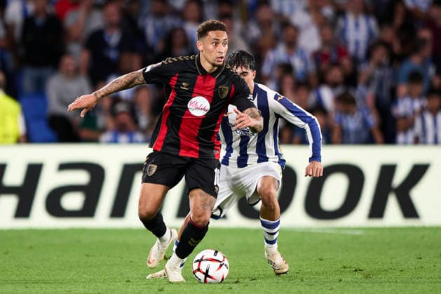 Real Sociedad de Futbol v AFC Bournemouth - UEFA Europa League 2026 27 League Phase MD1 Marcus Tavernier of AFC Bournemouth controls the ball during the UEFA Europa League 2026 27 Phase MD1 match between Real Sociedad and AFC Bournemouth at Estadio Anoeta in San Sebastian, Spain, on September 17, 2026. San Sebastian Spain  Copyright: xCesarxOrtizxGonzalezx originalFilename:ortizgonzalez-realsoci260917_npqck.jpg