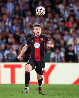 Real Sociedad de Futbol v AFC Bournemouth - UEFA Europa League 2026 27 League Phase MD1 Ben Gannon-Doak of AFC Bournemouth controls the ball during the UEFA Europa League 2026 27 Phase MD1 match between Real Sociedad and AFC Bournemouth at Estadio Anoeta in San Sebastian, Spain, on September 17, 2026. San Sebastian Spain  Copyright: xCesarxOrtizxGonzalezx originalFilename:ortizgonzalez-realsoci260917_npQg3.jpg