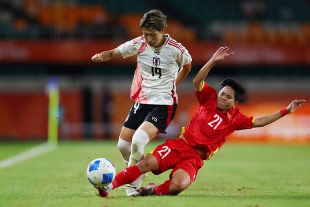 Fukina Mizuno (JPN), SEPTEMBER 17, 2026 - Football Soccer : Women s Group D match between Vietnam 0-8 Japan at Ecopa Stadium during the Asian Games Aichi-Nagoya 2026 in Shizuoka, Japan. Noxthirdxpartyxsales  aflo_348726088 NaokixMoritax