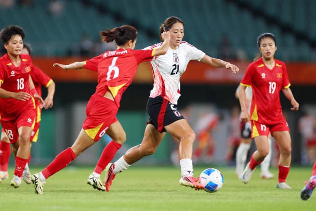 Hanon Nishio (JPN), SEPTEMBER 17, 2026 - Football Soccer : Women s Group D match between Vietnam 0-8 Japan at Ecopa Stadium during the Asian Games Aichi-Nagoya 2026 in Shizuoka, Japan. Noxthirdxpartyxsales  aflo_348726135 NaokixMoritax