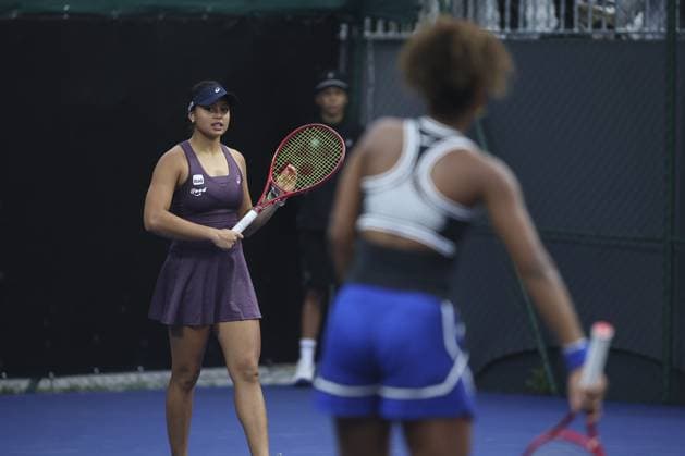 RECORD DATE NOT STATED Victoria Luiza Barros Nauhany Vitoria Leme da Silva lose at the SP Open. Sao Paulo (SP), 09 17 2026 Tennis SP Open Brazilians Victoria Luiza Barros and Nauhany Vitoria Leme da Silva lost to the pair formed by American Rasheeda McAdoo and Australian Alexandra Osborne by 2 sets to 1, with scores of 6 3, 6 7 and 10 6 in the match tie-break, in the first round of the SP Open, at Parque Villa-Lobos, in Sao Paulo.(Foto: Leco Viana Thenews2 imago images) SPO  Copyright: xLecoxVianax