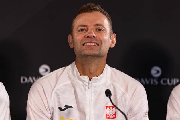 TENNIS DAVIS CUP DRAW, Team Poland captain Mariusz Fyrstenberg addresses media during a press conference, PK, Pressekonferenz following a Davis Cup draw event at Pat Rafter Arena, Brisbane, Friday, September 18, 2026. ( NO ARCHIVING  Copyright: xRUSSELLxFREEMANx 20260918132851695572