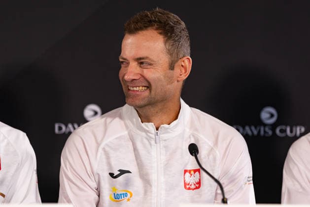 TENNIS DAVIS CUP DRAW, Team Poland captain Mariusz Fyrstenberg addresses media during a press conference, PK, Pressekonferenz following a Davis Cup draw event at Pat Rafter Arena, Brisbane, Friday, September 18, 2026. ( NO ARCHIVING  Copyright: xRUSSELLxFREEMANx 20260918151021754492