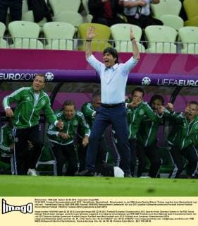 Football, EURO 2012, National coach Joachim Loew - Emotions on the sidelines