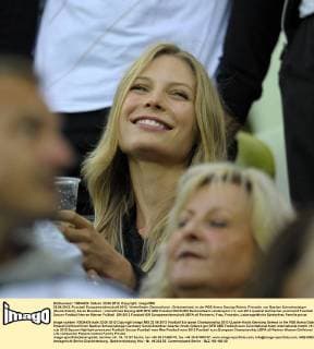 Football, EURO 2012, German players' wives in the stands