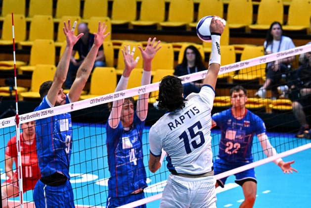 VOLLEYBALL - CEV Eurovolley Men - Slovakia vs. Greece Photo by IPA ABACAPRESS.COM88642389 - RAPTIS Alexandros (Greece) Modena Italy  Copyright: xIPAxSport ABACAx