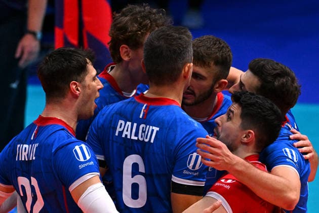 VOLLEYBALL - CEV Eurovolley Men - Slovakia vs. Greece Photo by IPA ABACAPRESS.COM88642390 - Slovak players Modena Italy  Copyright: xIPAxSport ABACAx