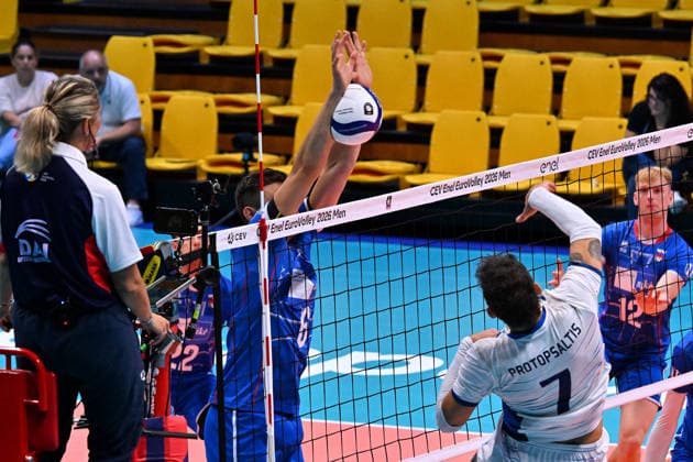 VOLLEYBALL - CEV Eurovolley Men - Slovakia vs. Greece Photo by IPA ABACAPRESS.COM88642375 - PROTOPSALTIS Athanasios (Greece) Modena Italy  Copyright: xIPAxSport ABACAx