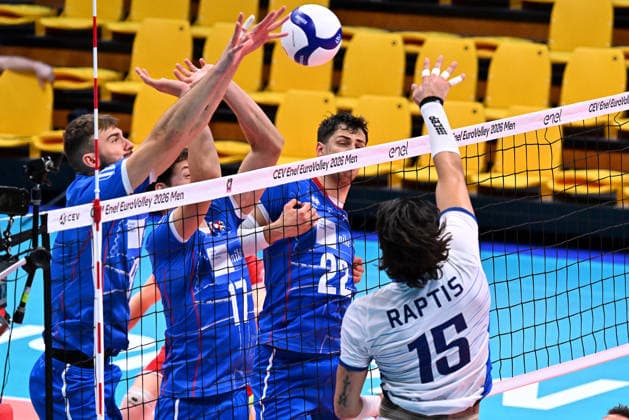 VOLLEYBALL - CEV Eurovolley Men - Slovakia vs. Greece Photo by IPA ABACAPRESS.COM88642395 - RAPTIS Alexandros (Greece) Modena Italy  Copyright: xIPAxSport ABACAx