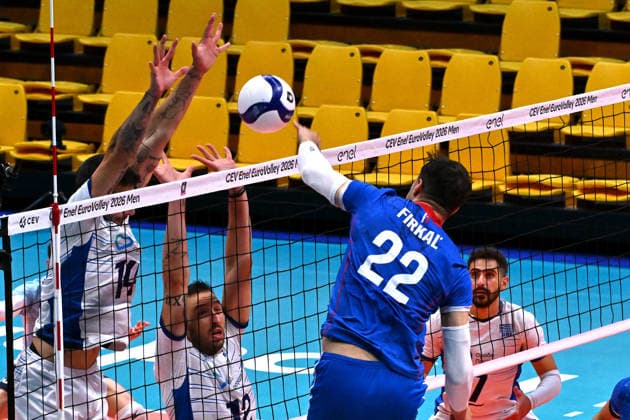 VOLLEYBALL - CEV Eurovolley Men - Slovakia vs. Greece Photo by IPA ABACAPRESS.COM88642371 - FIRKAL Julius (Slovakia) Modena Italy  Copyright: xIPAxSport ABACAx
