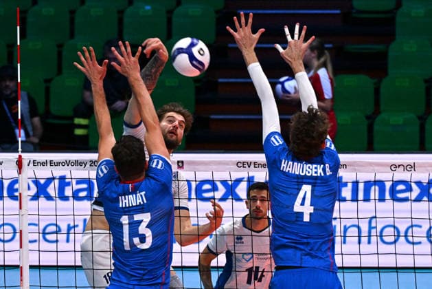 VOLLEYBALL - CEV Eurovolley Men - Slovakia vs. Greece Photo by IPA ABACAPRESS.COM88642385 - IHNAT Jakub (Slovakia) Modena Italy  Copyright: xIPAxSport ABACAx