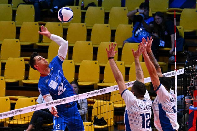 VOLLEYBALL - CEV Eurovolley Men - Slovakia vs. Greece Photo by IPA ABACAPRESS.COM88642386 - FIRKAL Julius (Slovakia) Modena Italy  Copyright: xIPAxSport ABACAx