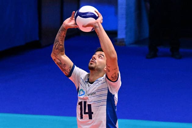VOLLEYBALL - CEV Eurovolley Men - Slovakia vs. Greece Photo by IPA ABACAPRESS.COM88642405 - Markos GALIOTOS (Greece) Modena Italy  Copyright: xIPAxSport ABACAx