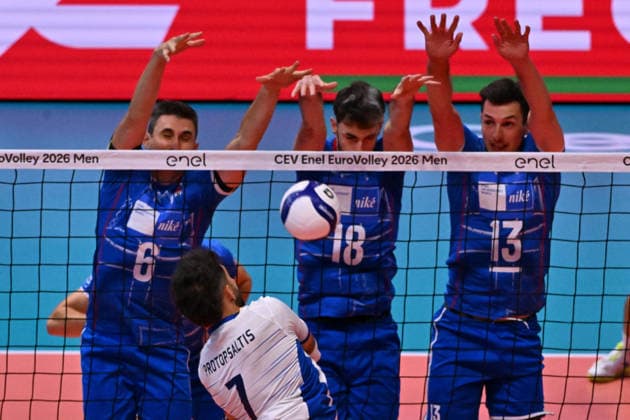 VOLLEYBALL - CEV Eurovolley Men - Slovakia vs. Greece Photo by IPA ABACAPRESS.COM88642412 - PROTOPSALTIS Athanasios (Greece) Modena Italy  Copyright: xIPAxSport ABACAx