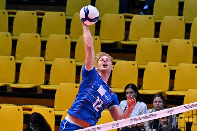 VOLLEYBALL - CEV Eurovolley Men - Slovakia vs. Greece Photo by IPA ABACAPRESS.COM88642414 - RENDLA Martin (Slovakia) Modena Italy  Copyright: xIPAxSport ABACAx