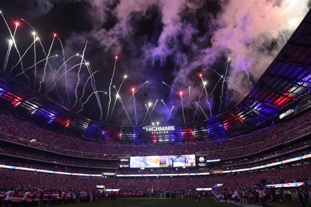 Detroit Lions vs Buffalo Bills ORCHARD PARK, NEW YORK - SEPTEMBER 17: Fireworks are displayed over Highmark Stadium during the National Anthem prior an NFL, American Football Herren, USA football game between the Detroit Lions and the Buffalo Billsat Highmark Stadium in Orchard Park, New York, USA, on Thursday, September 17, 2026 Orchard Park New York United States  Copyright: xJorgexLemusx originalFilename:lemus-detroitl260917_np5Nd.jpg
