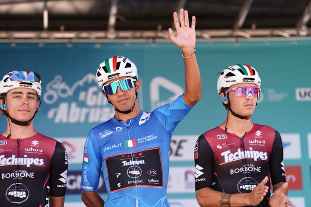 Italy s Emanuele Ansaloni of Team Technipes inEmiliaRomagna Caffe Borbone blue jersey during the Giro d™Abruzzo, stage 4 from Silvi to Controguerra (182 km) - Abruzzo, Italy - Friday, September 18, 2026. - cycling.  Copyright: xMassimoxPaolone LaPressex