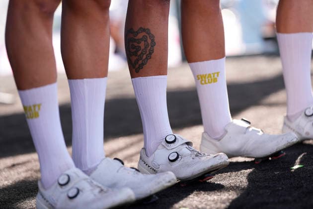 Particlular shoes during the Giro d™Abruzzo, stage 4 from Silvi to Controguerra (182 km) - Abruzzo, Italy - Friday, September 18, 2026. - cycling.  Copyright: xFabioxFerrari LaPressex