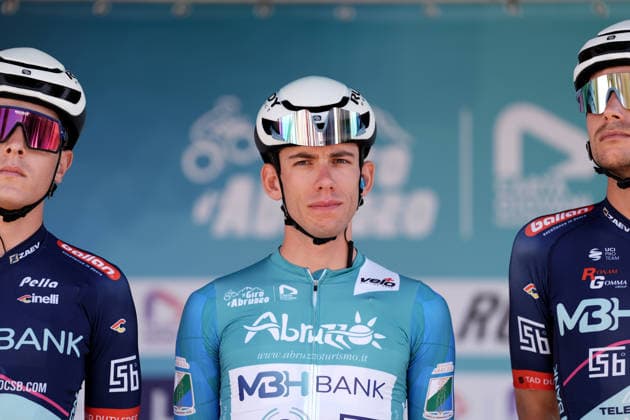 Italy s Alessandro Fancellu of MBH Bank CSB Telecom Fort biancoverdeblu jersey during the Giro d™Abruzzo, stage 4 from Silvi to Controguerra (182 km) - Abruzzo, Italy - Friday, September 18, 2026. - cycling.  Copyright: xMassimoxPaolone LaPressex