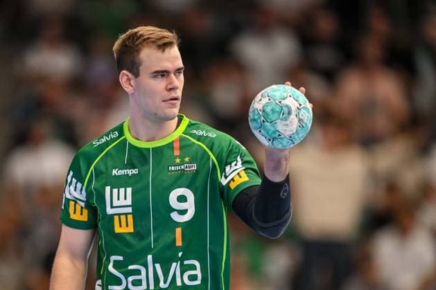 Göppingen, Germany, September 17, 2026: Max Beneke of FRISCH AUF Göppingen in action, on the ball, a solo play during the Opel Handball Bundesliga match between FRISCH AUF Goeppingen and Rhein Neckar Löwen at the EWS Arena on September 17, 2026, in Goeppingen, Germany. Photo by Harry Langer, DeFodi Images. Goeppingen, Germany, September 17, 2026 Max Beneke of FRISCH AUF Goeppingen controls the ball during the Opel Handball Bundesliga match between FRISCH AUF Goeppingen and Rhein Neckar Loewen at the EWS Arena on September 17, 2026 in Göppingen, Germany. Photo by Harry Langer, DeFodi Images. Photo by Harry Langer, DeFodi Images