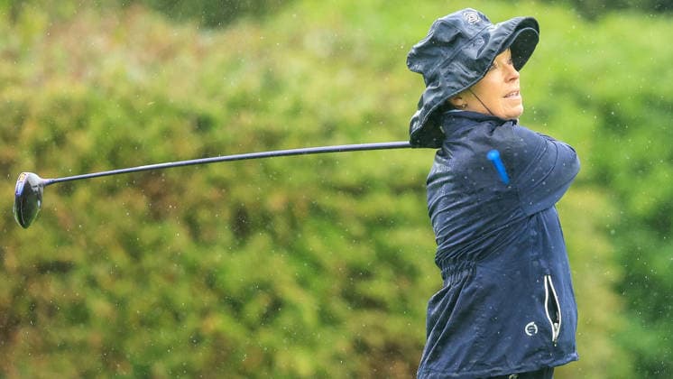 REPRO FREE *PRESS RELEASE NO REPRODUCTION FEE* EDITORIAL USE ONLY 2026 AIG All-Ireland Semi Finals, Ennis Golf Club, Clare 18 9 2026 Women s Intermediate Foursomes Killiney™s Tina Airey Tina Airey 18 9 2026  Copyright: xBryanxKeanex BK1_6560