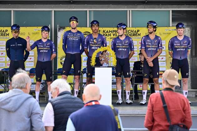 Kampioenschap van Vlaanderen 2026 Cycling Race KOOLSKAMP, BELGIUM - SEPTEMBER 18 : Avondts Mathis (BEL) of Pinarello - Q36.5 Pro Cycling Team, Frison Frederik (BEL) of Pinarello - Q36.5 Pro Cycling Team during the 110th edition of Kampioenschap van Vlaanderen an UCI Class 1.1 one day cycling road race for Men Elite of km with start in Koolskamp and finish in Koolskamp on September 18, 2026 in Koolskamp, Belgium, 18 09 2026 Koolskamp Belgium  Copyright: xJanxDexMeuleneirx